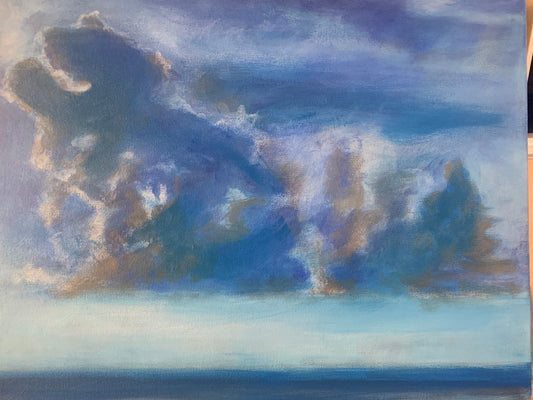 "Clouds Rising, original acrylic painting